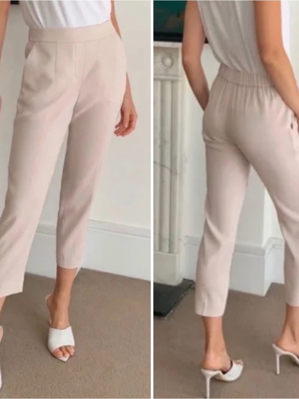 Babaton by Aritiza Mid Rise Conan Japanese Crepe Pull On Pants Size 4 Taupe